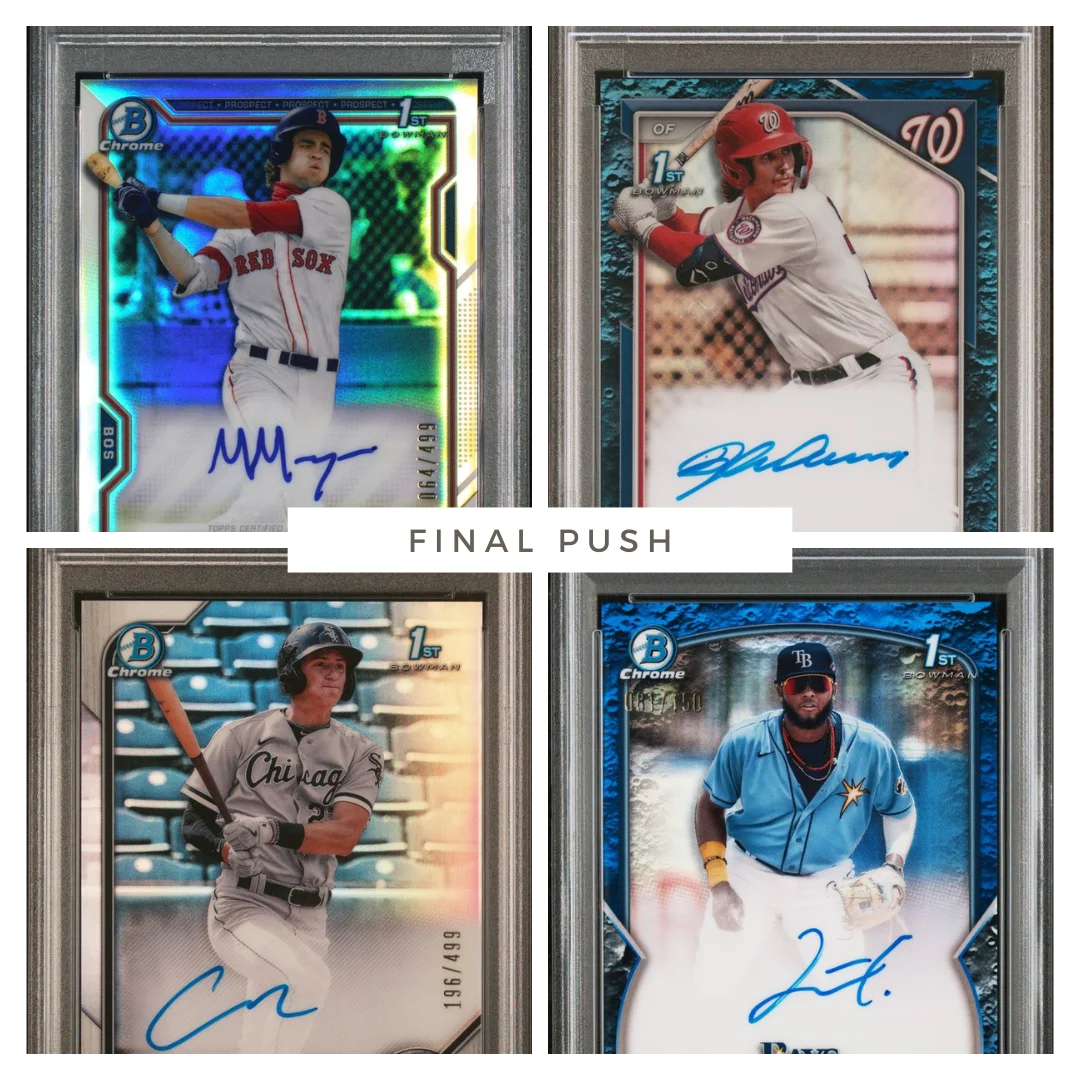 Signed baseball cards commemorating the end of the baseball season and who will make the playoffs.